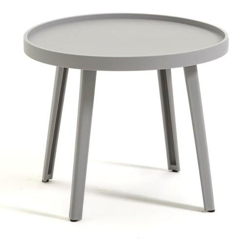 Set Queen 2 poltrone con tavolino basso da giardino grigio chiaro
