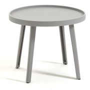 Set Queen 2 poltrone con tavolino basso da giardino grigio chiaro