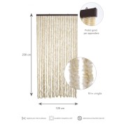 Tenda in ciniglia antimosche L120 x H230 cm con 27 fili