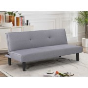 Divano letto 3 posti Astrid in tessuto grigio 168x74x78cm