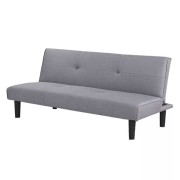 Divano letto 3 posti Astrid in tessuto grigio 168x74x78cm