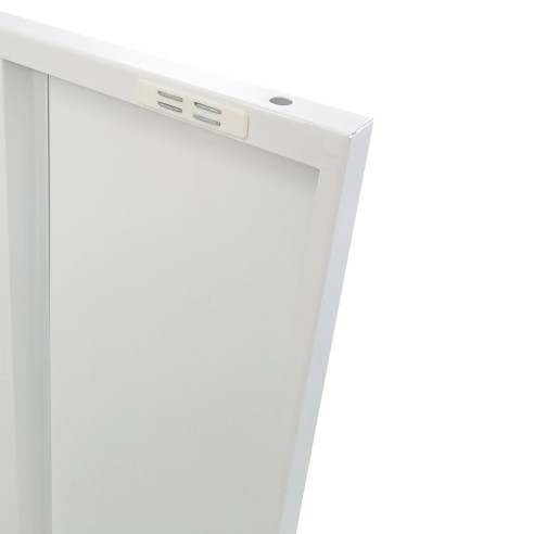 Mobile multiuso salvaspazio metallo bianco 2 ante anta