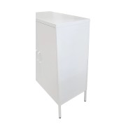 Mobile multiuso in metallo bianco 80x40x h103 cm con ante