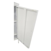 Mobile multiuso salvaspazio metallo bianco 2 ante interno