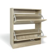 Scarpiera salva spazio Slim legno rovere ante a ribalta
