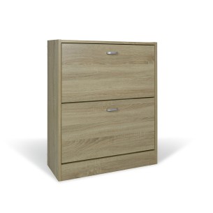 Scarpiera salva spazio Slim legno rovere ante a ribalta 2