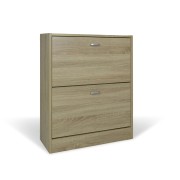 Scarpiera salva spazio Slim legno rovere ante a ribalta