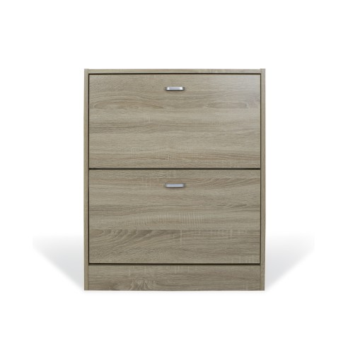 Scarpiera salva spazio Slim legno rovere ante a ribalta