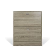 Scarpiera salva spazio Slim legno rovere ante a ribalta