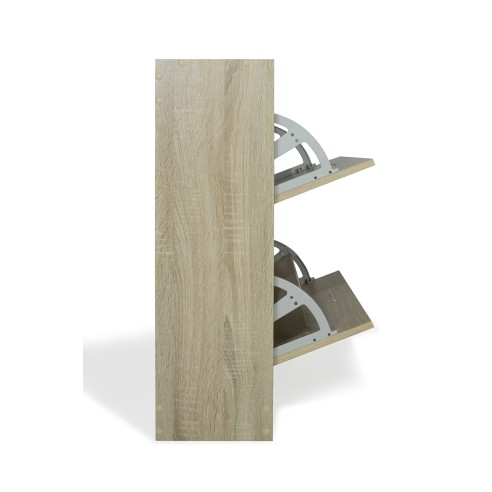 Scarpiera salva spazio Slim legno rovere ante a ribalta