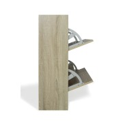 Scarpiera salva spazio Slim legno rovere ante a ribalta