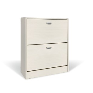 Scarpiera salva spazio Slim legno bianco nordico ante a ribalta 2
