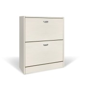 Scarpiera salva spazio Slim legno bianco nordico ante a ribalta