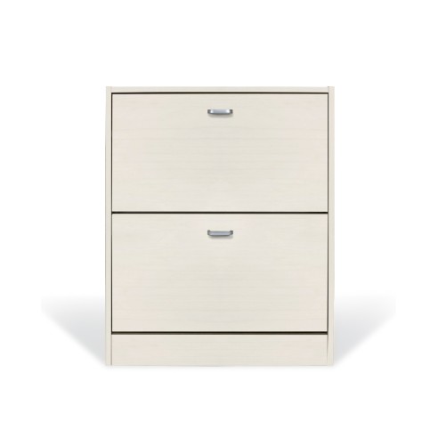 Scarpiera salva spazio Slim legno bianco nordico ante a ribalta