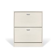 Scarpiera salva spazio Slim legno bianco nordico ante a ribalta