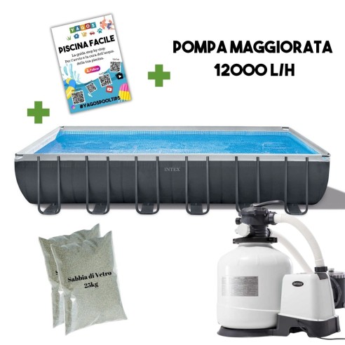 Piscina fuori terra Intex 732x366x132 h con pompa maggiorata 12000L/h 26364