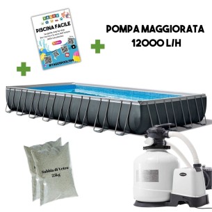 Piscina fuori terra Intex 975X488X132 h con pompa maggiorata 12000L/h