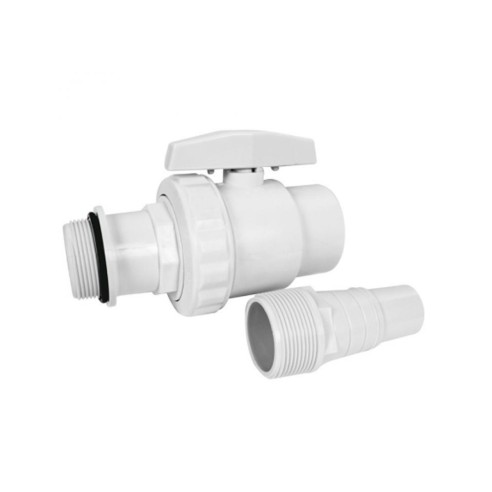 Valvola di chiusura con 1 raccordo Ø 32/38 mm per kit filtrazione Gre 621702