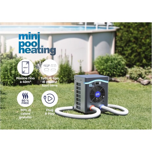 Pompa di calore mini per piscina fuori terra fino a 20 m³ Gre HPM20