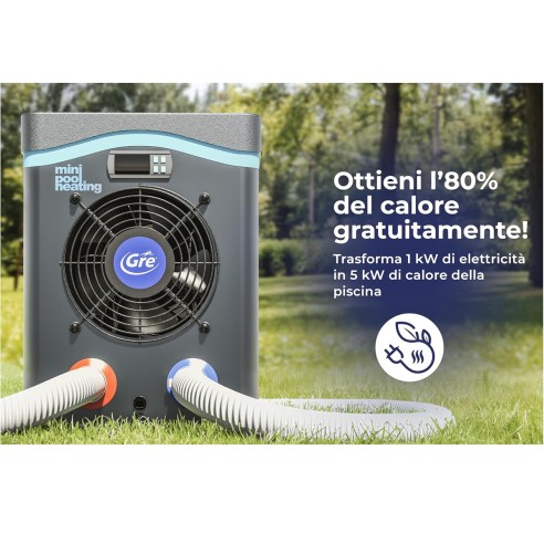 Pompa di calore mini Gre HPM40 per piscina fuori terra fino a 40 m³