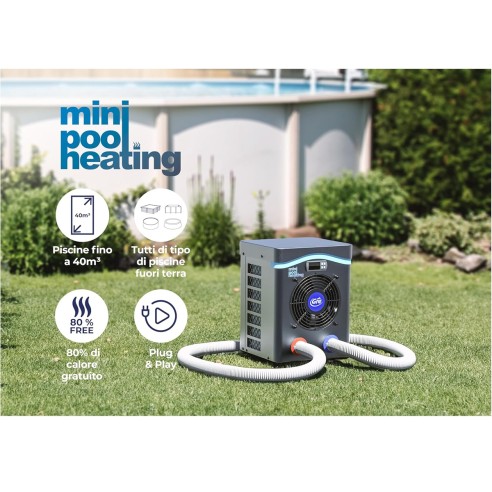 Pompa di calore mini Gre HPM40 per piscina fuori terra fino a 40 m³