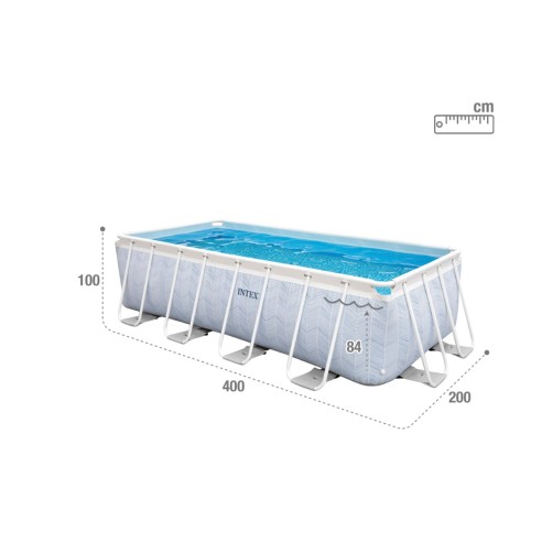 Piscina fuori terra 400x200x100 h Chevron 26780 INTEX