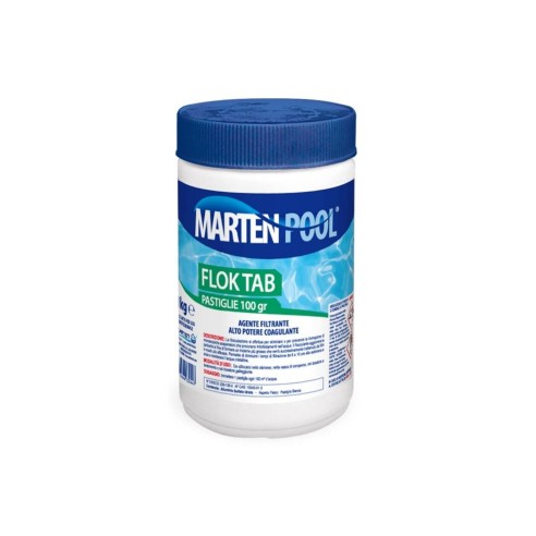 Flok Tab flocculante piscina in pastiglie da 100g Marten