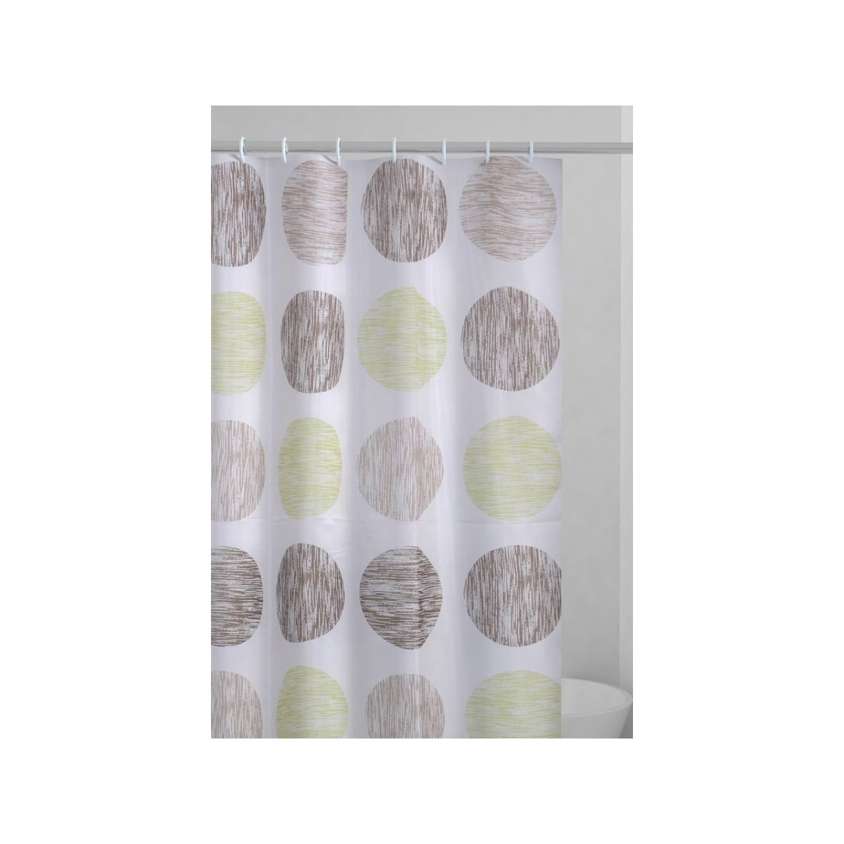 Tenda Doccia In Tessuto Haute 180x180 Cm: Microfibra Impermeabile, Con 12 Ganci, Senza PVC, Lavabile - 4
