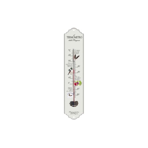 Termometro da parete per esterni e interni, in metallo, 25,4 cm, doppia scala, Fahrenheit Celsius, adatto per giardino, casa, piscina, ufficio