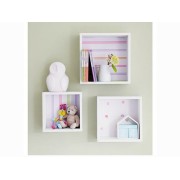 Set 3 mensole Cubo bianco Kimono