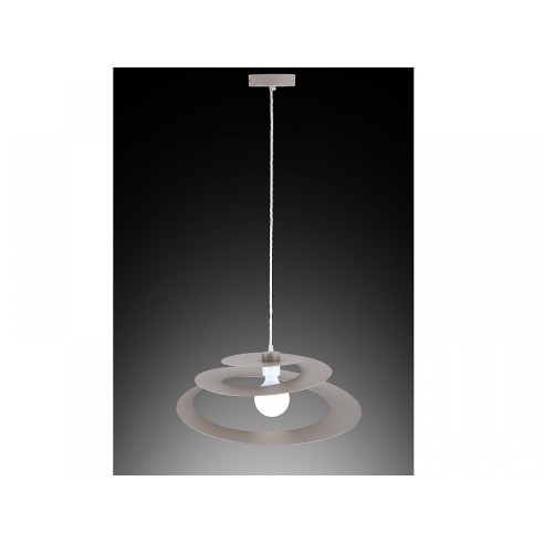 Lampadario sospensione Spirale 1xE27 in metallo verniciato sabbia
