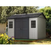 Keter casetta da giardino Oakland 1175 grigio ambientata