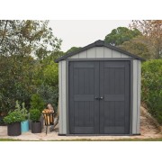 Keter casetta da giardino Oakland 757 grigio ambientata