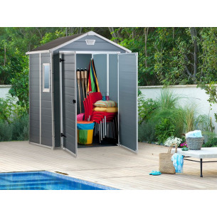 Keter casetta da giardino Manor 6x5 grigio 185x152xh226 cm 2