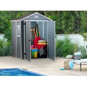 Keter casetta da giardino Manor 6x5 grigio ambientata