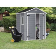 Keter casetta da giardino Manor 6x5 grigio ambientata