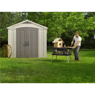 Keter casetta da giardino Factor 8x8 beige 2